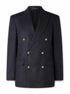 Dunhill - Double-Breasted Cashmere Blazer - Blue