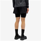Over Over Men's 2 Layer Shorts in Black Perf