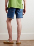 Loewe - Paula's Ibiza Straight-Leg Frayed Denim Shorts - Blue