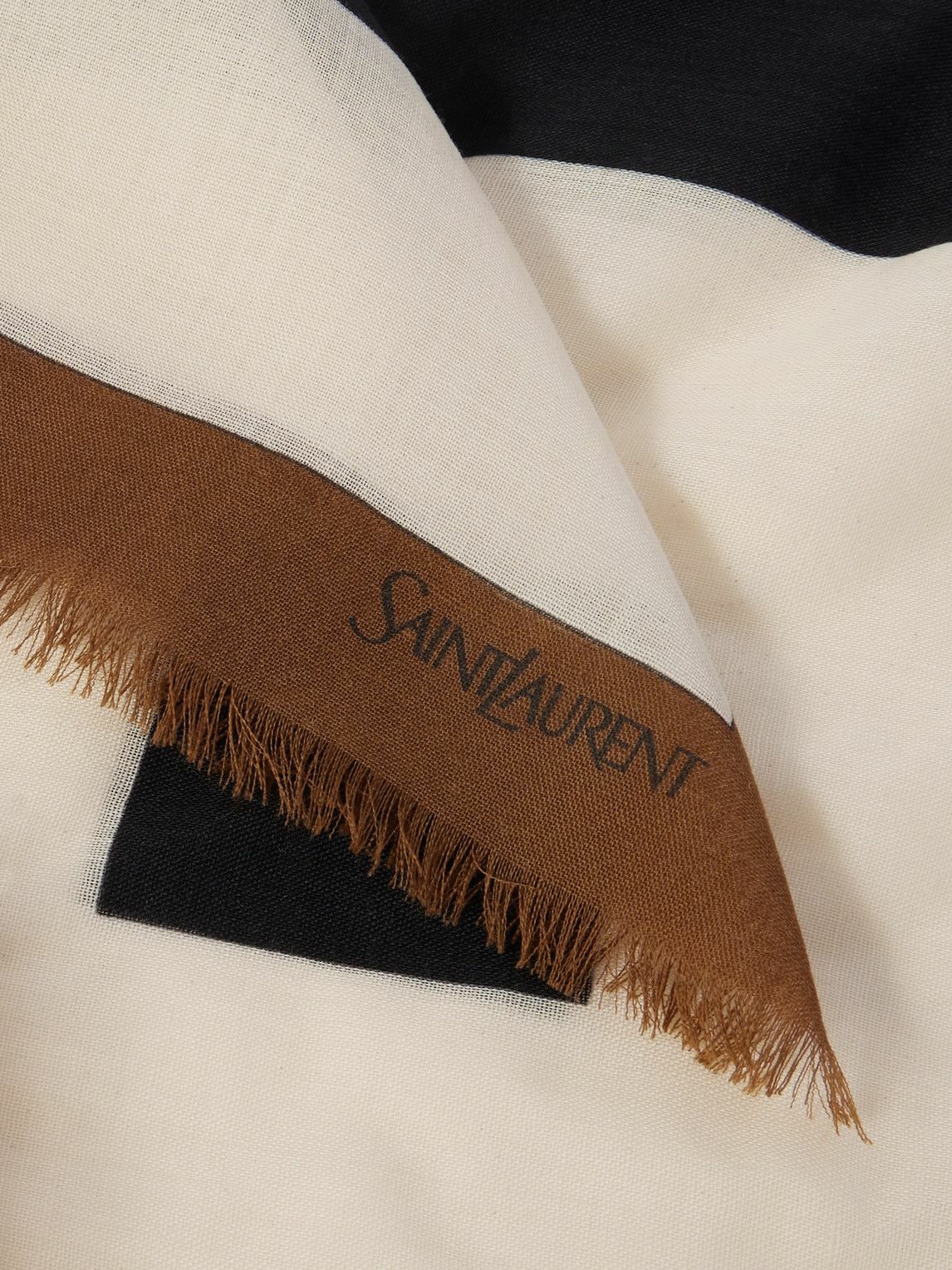 SAINT LAURENT - Fringed Wool Scarf