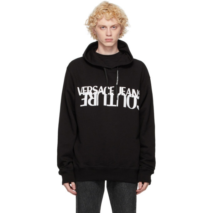 Photo: Versace Jeans Couture Black and White Logo Hoodie