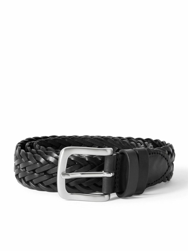 Photo: Mr P. - 3cm Woven Leather Belt - Black