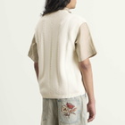 Drôle de Monsieur Men's Havana Embroidered Cardigan in Off White