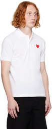 COMME des GARÇONS PLAY White Heart Patch Polo