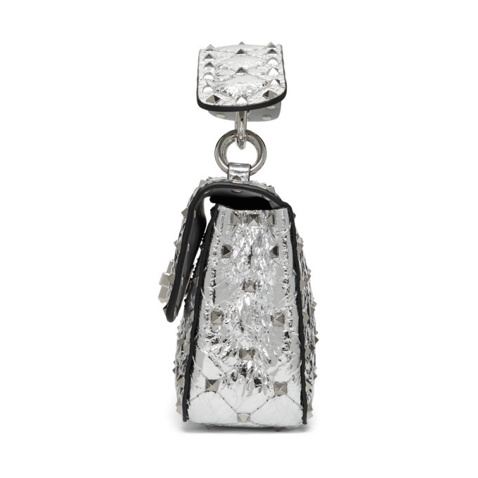 Valentino Silver Valentino Garavani Small Rockstud Spike Bag