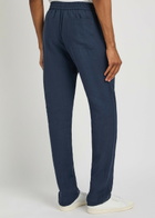 Sunspel Tapered-leg Linen Trousers Navy