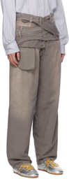 Magliano Taupe Cantiere Many Pockets Jeans