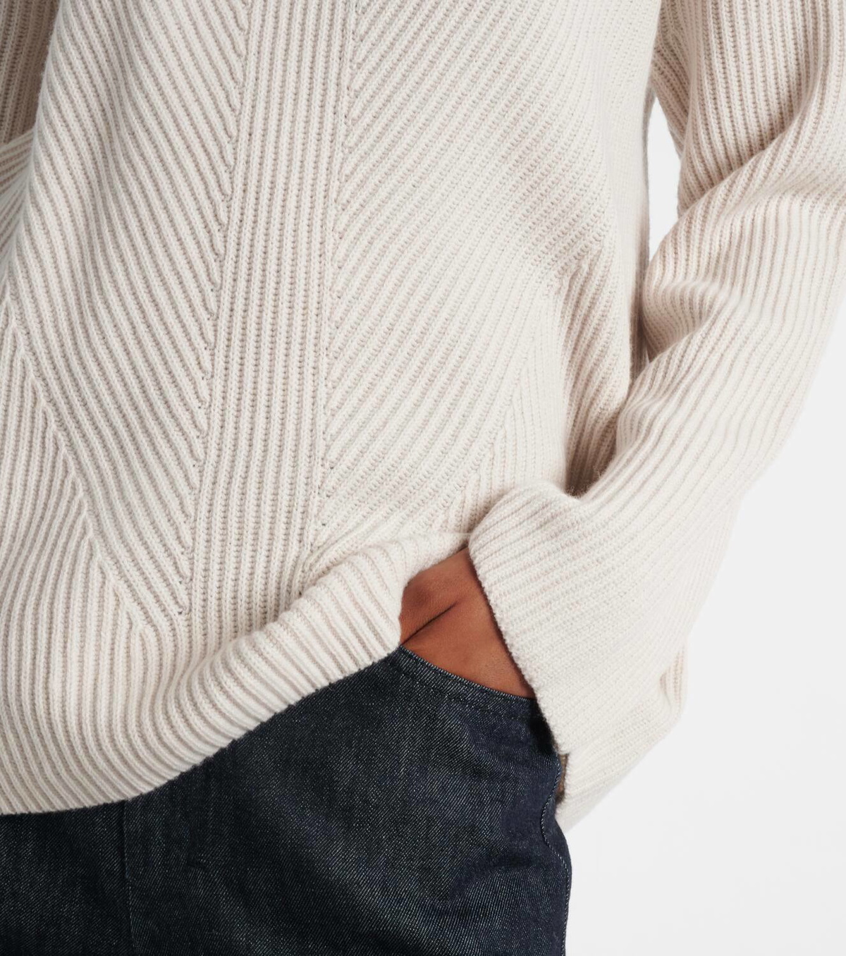 'S Max Mara Falcone ribbed-knit wool hoodie