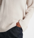 'S Max Mara Falcone ribbed-knit wool hoodie