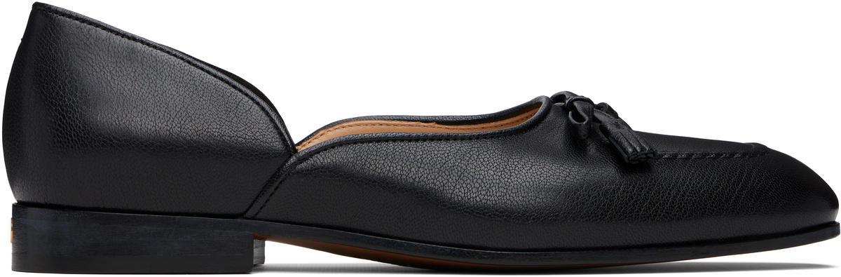 Valentino Black Square Toe Loafers