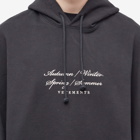 Vetements 4 Seasons Embroidered Logo Hoody in Black