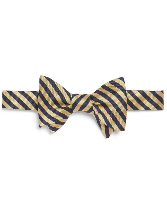 Photo: Brooks Brothers Men's Rep Bow Tie | Gold/Navy
