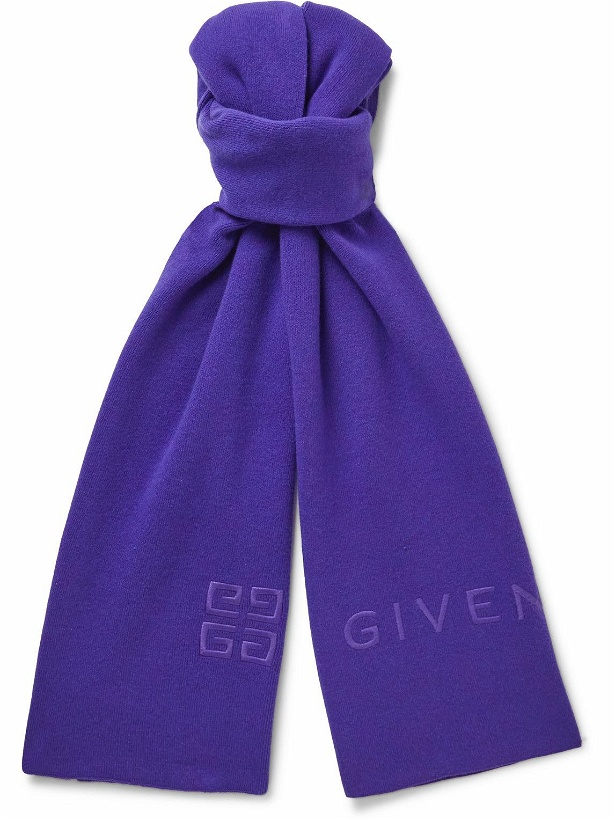 Photo: Givenchy - Logo-Embroidered Wool and Cashmere-Blend Scarf