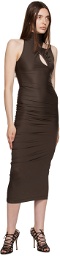 SELASI Brown Browns Focus Edition Ricky Midi Dress