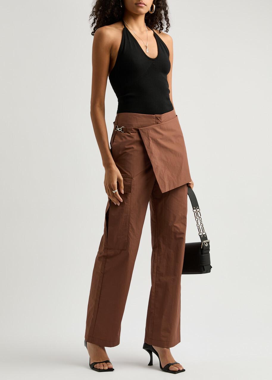 Paris Georgia Elliot Layered Shell Trousers Terracotta