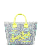MC2 Saint Barth Cotton Canvas Tote Bag With Paisley Print