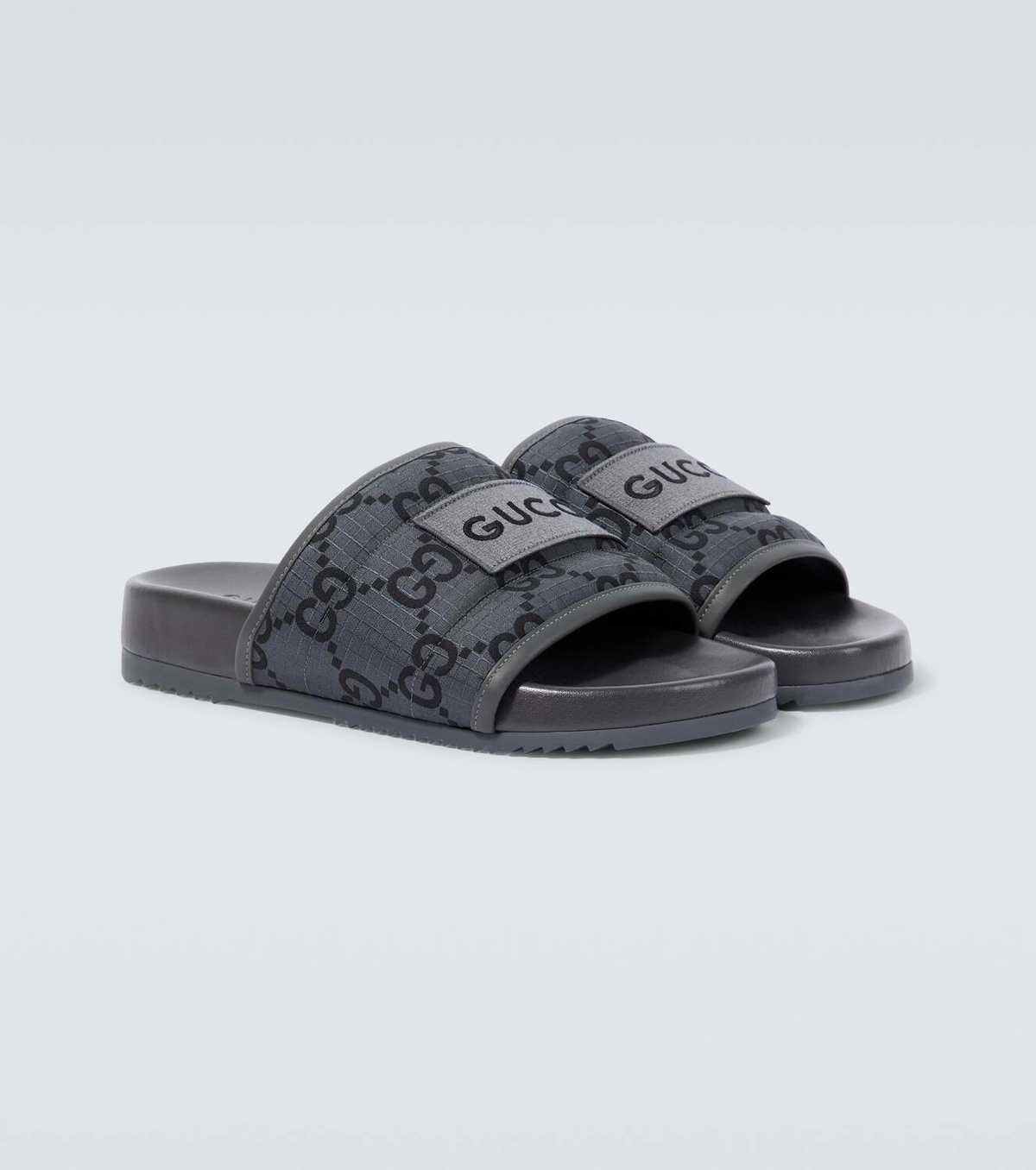 Gucci GG leather-trimmed slides Gucci display picture 1