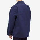 Beams Plus Men's Herringbone Shirt Jacket in Navy