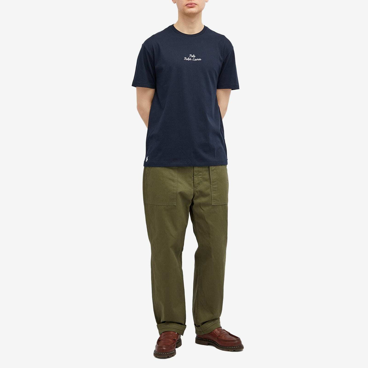 Polo Ralph Lauren Men's Chain Stitch Logo T-Shirt in Aviator