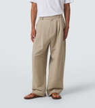 Studio Nicholson Linen and wool wide-leg pants