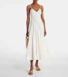 Bottega Veneta Paneled cotton-blend midi dress