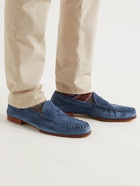 TOD'S - Suede Penny Loafers - Blue