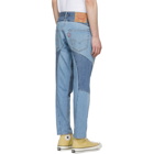 Levis Blue Hi Ball Roll Moto Jeans