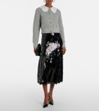 Self-Portrait Embellished lace-trimmed cardigan