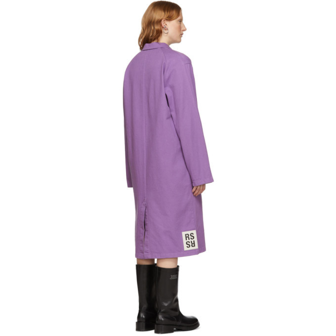 Raf Simons Purple Denim Lab Coat Raf Simons