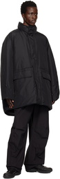 WOOYOUNGMI Black Funnel Neck Down Jacket