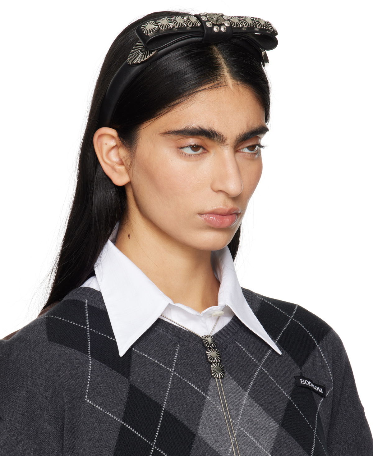 Toga Pulla Black Metal Ribbon Headband Toga Pulla
