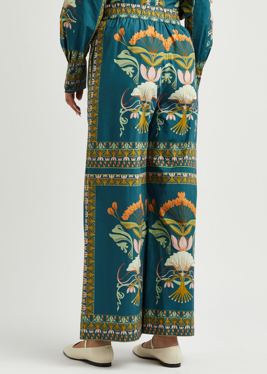 Lug Von Siga Madison Printed Cotton Trousers Multicoloured