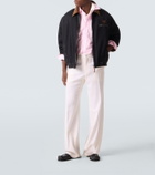 Miu Miu Corduroy-trimmed denim blouson jacket