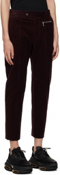 Balmain Burgundy Paneled Trousers