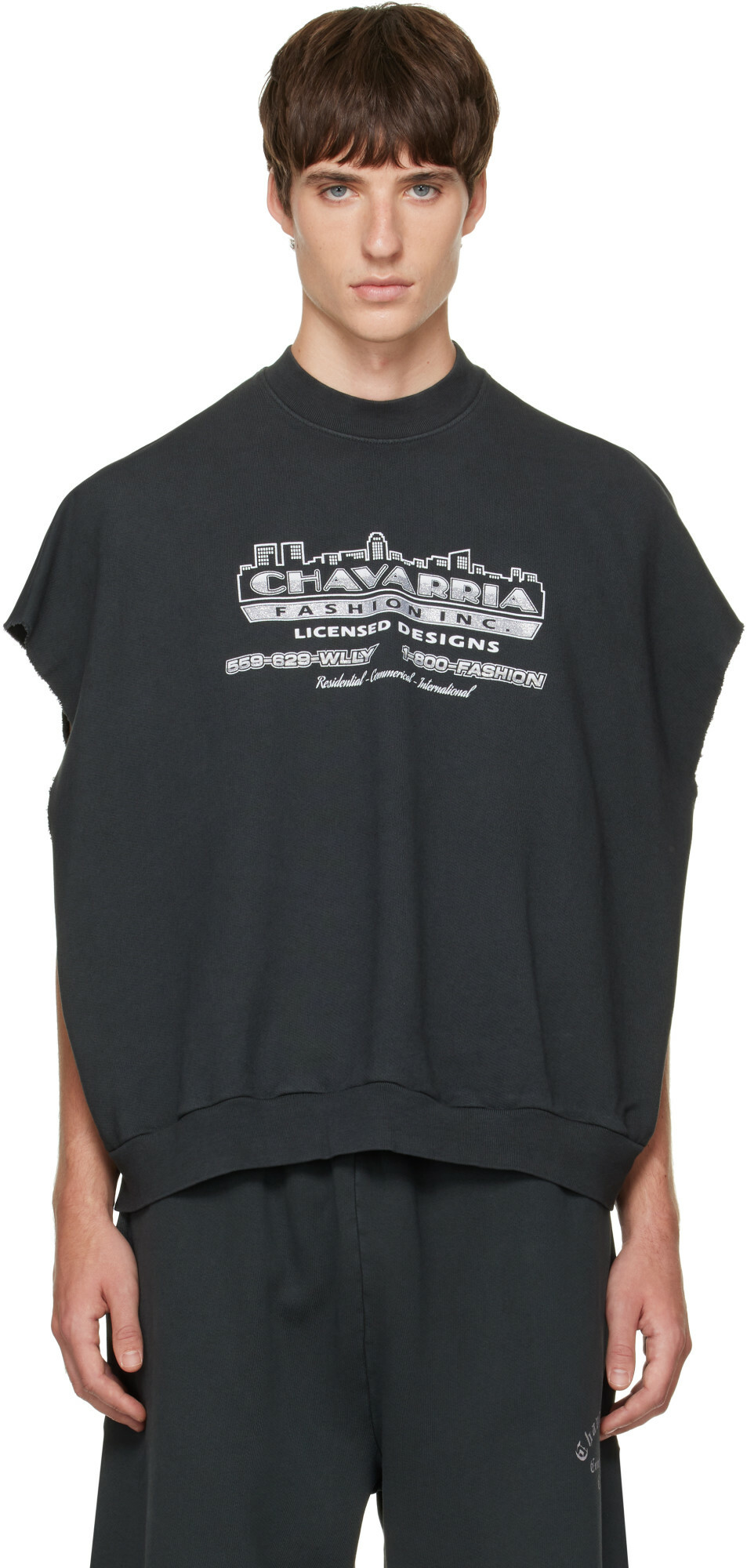 Willy Chavarria  スウェット WILLY CHAVARRIA Black 'Chavarria Licensed Designs' Muscle
