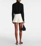 Valentino Crepe Couture low-rise skort