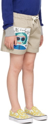 Marni Kids Beige Elasticized Shorts