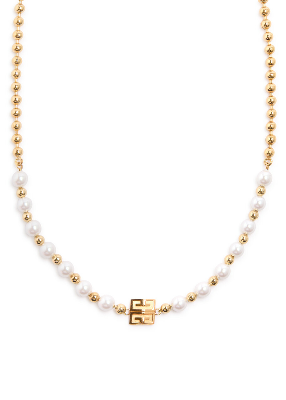 Givenchy 4G Faux Pearl-embellished Necklace - Gold - One Size