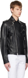 Dsquared2 Black Kiodo Leather Jacket