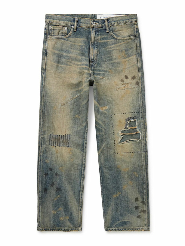 Photo: Neighborhood - Savage Straight-Leg Distressed Selvedge Jeans - Blue