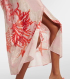 Versace Barocco Sea cotton and silk beach cover-up