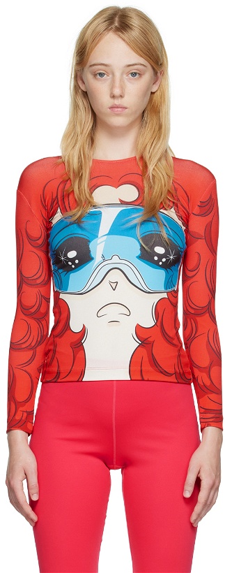 Photo: Pushbutton SSENSE Exclusive Red Goggles Girl T-Shirt