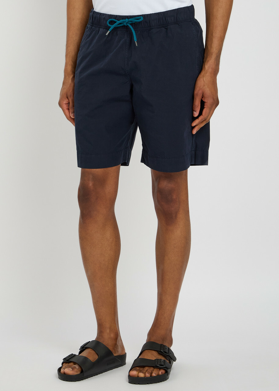 PS Paul Smith Sport Cotton Poplin Shorts Navy
