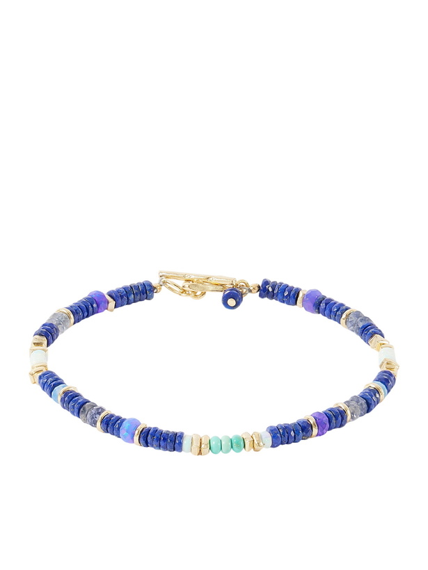 Photo: Peyote Bird - Blue Heron Gold-Plated Multi-Stone Bracelet - Blue