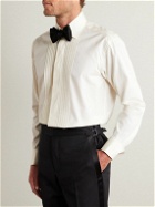 Favourbrook - Cutaway-Collar Bib-Front Double-Cuff Cotton-Poplin Shirt - Neutrals