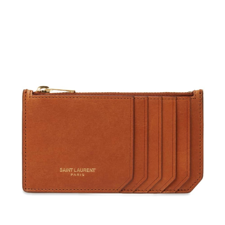 Photo: Saint Laurent Smooth Leather Zip Card Holder