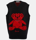 Alessandra Rich Bear wool-blend vest