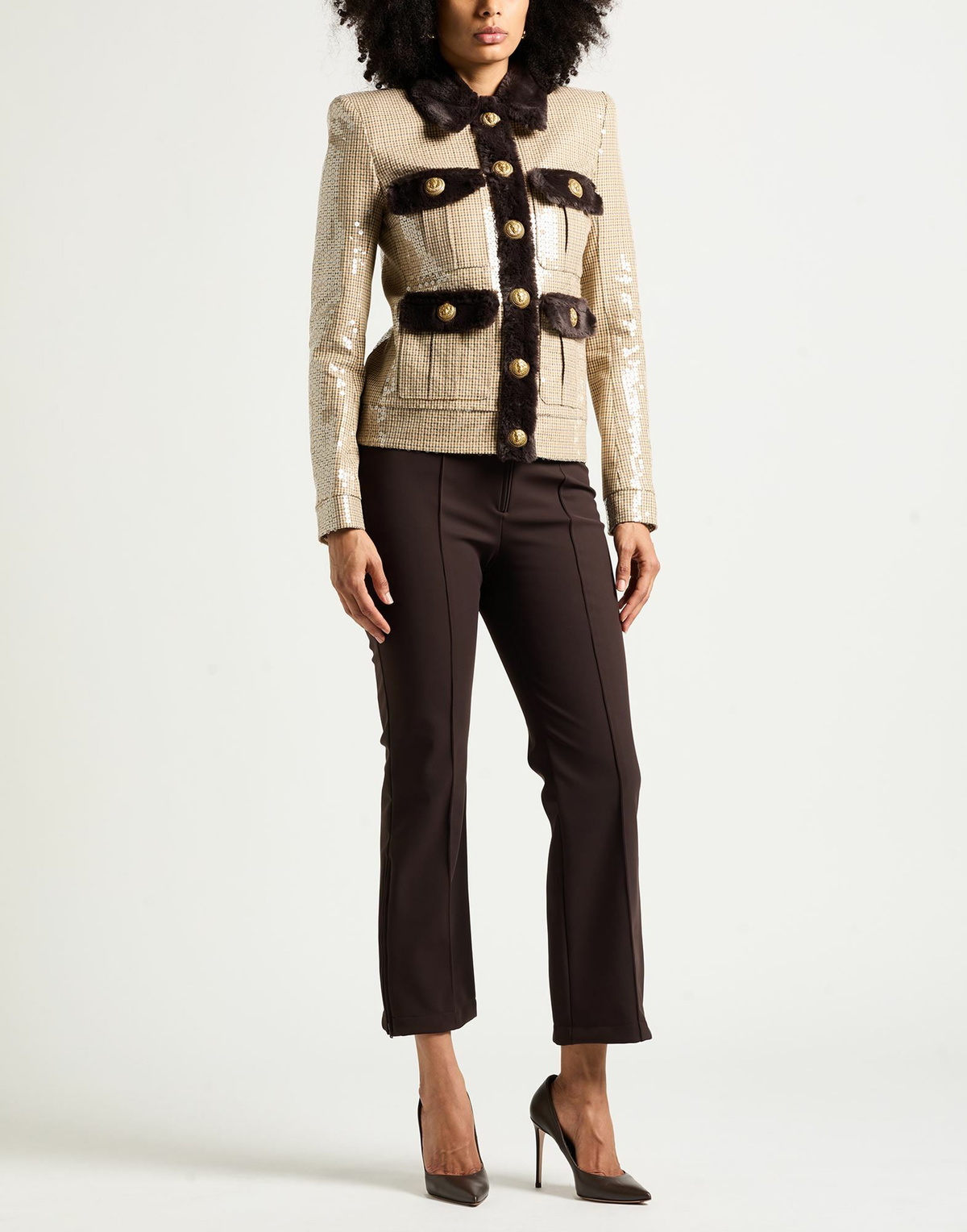 Balmain Womens Jacket in Beige
