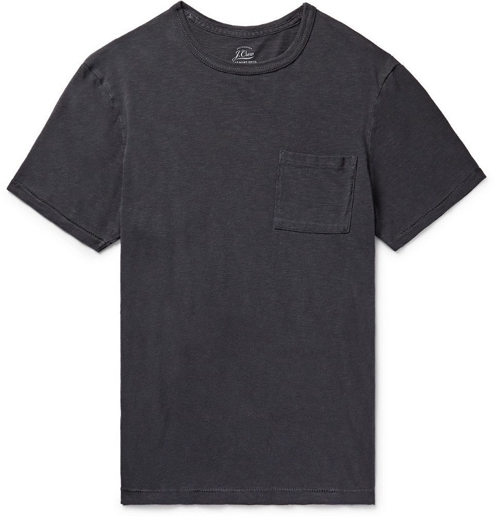 Photo: J.Crew - Slim-Fit Garment-Dyed Slub Cotton-Jersey T-Shirt - Men - Navy