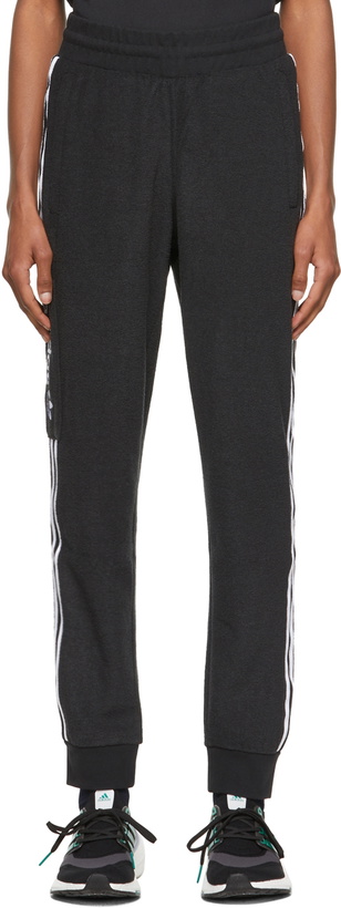 Photo: adidas Originals Black Comfort 3-Stripes Lounge Pants